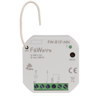 Przekaźnik radiowy pojedyńczy wielofunkcyjny, do instalacji bez przewodu neutralnego | FW-R1P-NN F&F