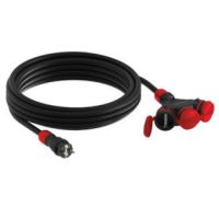 Przedłużacz X3 przewód w oponie gumowej H05RR-F czarna 3x1,5mm2 IP54 czarno-czerwony | W-98985 Plastrol
