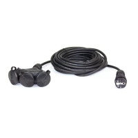 Przedłużacz X3 przewód w oponie gumowej H05RR-F czarna 3x1,5mm2, IP54 czarny | W-98978 Plastrol
