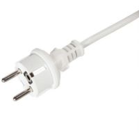 Przewód przyłączeniowy z wtyczką prostą IP44 , 3x1, H05VV-F, 1,5m, biały PP-40H/1,5M/3X1,0/H05VV-F | W-98369 Plastrol
