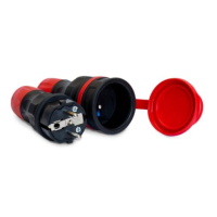 Zestaw przyłączeniowy EXTREM wtyczka WT-54 + gniazdo GN-54, IP54, czarno-czerwony ZWG-54 | W-98004 Plastrol