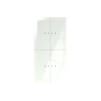Panel dotykowy szklany, podwójny, 4 pól dotykowych, biały | GP-22-W F&F