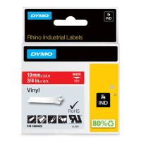 Taśma winylowa DYMO RHINO 19mm biała na czerwonym | 1805422 DYMO