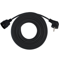 Przedłużacz 1x gniazda z/u OW 3x1,5 2P+Z, przewód 10m czarny | PS-1010G-1,5 Elgotech