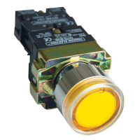 Przycisk podświetlany, żółty, 1×NO, 3A/400V AC, 230V, IP42(1szt) | NYGBW33S Tracon