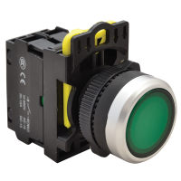 Przełącznik podświetlony, zielony 1×NO, 5A/230V AC-15, IP65, LED 230V AC/DC(1szt) | NYK3-LG Tracon