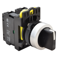 Przełącznik pokrętny, trzystanowy, powr. sprężyn. z prawej 2×NO, 5A/230V AC-15, IP65(1szt) | NYK3-S32BK Tracon