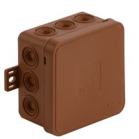 Puszka n/t V5 75x75x41mm IP54 12-wl. Klik z osłab. brazowa elastyczna | 035-02 Viplast
