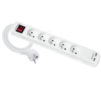 Przedłużacz 5xz/u wył. 2xładowarka USB | EPU-503W Elgotech