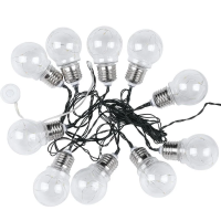 Girlanda ogrodowa solarna LED V-TAC 5 metrów 10 żarówek filament VT-71010 3000K 100lm | 3800157641432 LED EUROPE