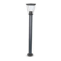 Słupek ogrodowy V-TAC 80cm czarny mat E27 VT-839 3 lata gwarancji | 3800157652513 LED EUROPE
