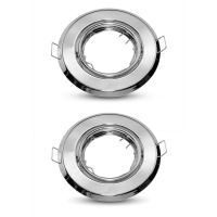 Oczko V-TAC GU10 okrągłe ruchome chrom (opak. 2 szt) VT-817-RD-CH 3 lata gwarancji | 3800157657938 LED EUROPE