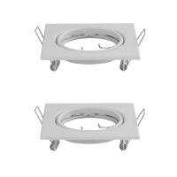 Oczko V-TAC GU10 kwadrat ruchome białe (opak. 2 szt) VT-817-SQ-W 3 lata gwarancji | 3800157657945 LED EUROPE