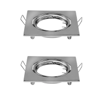 Oczko V-TAC GU10 kwadrat ruchome chrom (opak. 2 szt) VT-817-SQ-CH 3 lata gwarancji | 3800157657969 LED EUROPE