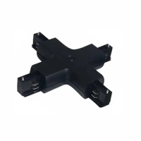 Łącznik szynoprzewodu X krzyżowy szynoprzewód 3F 3 fazowy czarny V-TAC | 3800230623218 LED EUROPE