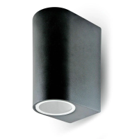 Kinkiet ścienny V-TAC GU10 aluminium okrągły czarny góra dół IP44 VT-7652 | 3800157617680 LED EUROPE