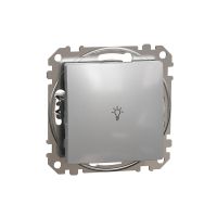 Przycisk 1-biegunowy "światło", srebrne aluminium, Sedna Design & Elements | SDD113132 Schneider Electric