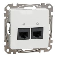 Gniazdo komputerowe podwójne RJ45 kat. 6 UTP, białe, Sedna Design & Elements | SDD111462 Schneider Electric