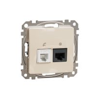 Gniazdo komputerowe-telefoniczne (kat. 6 UTP), beżowy, Sedna Design & Elements | SDD112468 Schneider Electric