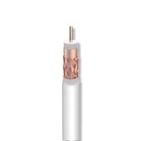 Kabel koncentryczny T-100 plus 1,13/4,8/6,6mm biały PVC Eca /100m/ KRĄŻEK | 214102 Televes