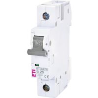Wyłącznik nadprądowy 1P B 25A 6kA AC ETIMAT 6 | 002111518 Eti