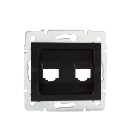 Adapter gniazda 2xRJ45 LOGI 02-1419-042 cm kolor czarny mat | 33570 Kanlux