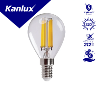 Lampa LEDBulb XLEDEX G45E14 G45 3,8W (60W) 806lm 4000K NW E14 filament kulka 5 lat Gwar. | 37343 Kanlux