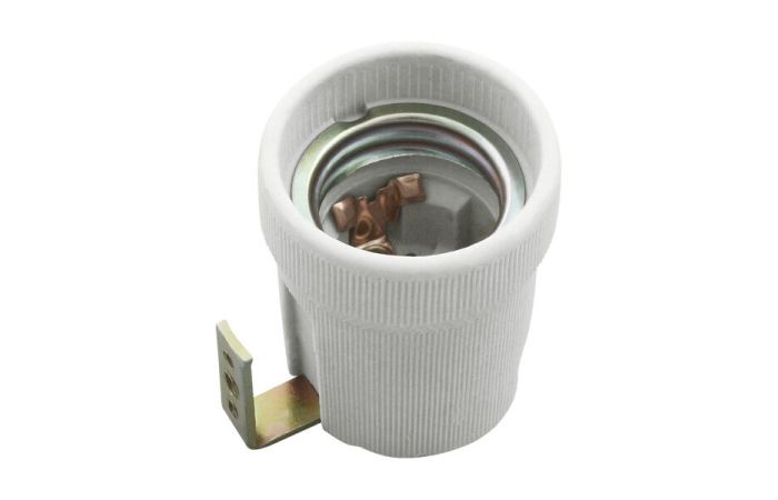 Oprawka ceramiczna żarówki z uchwytem HLDR-E27-F | 2161 Kanlux