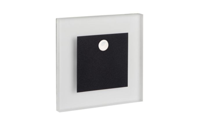 Oprawa przyschodowa APUS LED PIR B-NW 12DC 0.8W 4000K 14lm kwadratowy kolor czarny | 29856 Kanlux