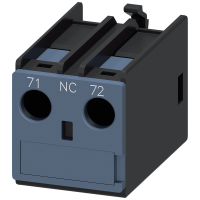 Blok styków pomocniczych 1NC, montowany z przodu, do styczników, wlk. S00 do S3, przył. śrubowe | 3RH2911-1AA01 Siemens