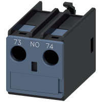 Blok styków pomocniczych, 1NO, montaż czołowy, podłączany od góry, do styczników 3RT2.1, 3RT2.2, 3RH | 3RH2911-1AA10 Siemens