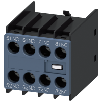 Blok styków pomocniczych 4NC, czołowy do styczników 3RT2.1, 3RT2.2, 3RH21 i 3RH24 wlk. S00 | 3RH2911-1XA04-0MA0 Siemens