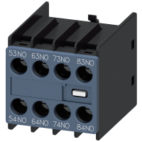 Blok styków pomocniczych 4NO, montowany z przodu, wlk. S00 do 3RT2.1, 3RT2.2, 3RH21, zaciski śrubowe | 3RH2911-1XA40-0MA0 Siemens