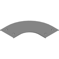 Pokrywa kolanka 90st. z zamkiem PZKKZC100, gr. blachy 2,0mm | 304710 Baks