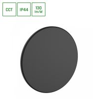 Oprawa na elewację PIATTA 18W CCT 3000/4000/6000K 230V IP44 250x47mm czarna okrągła | SLI003031CCT_PW Wojnarowscy