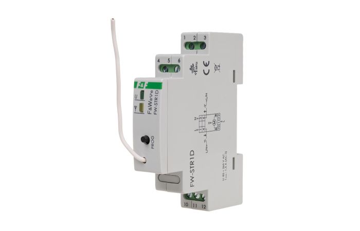 Sterownik radiowy rolet FW-STR1D 230V montaż na szynie DIN 85-265V AC/DC | FW-STR1D F&F