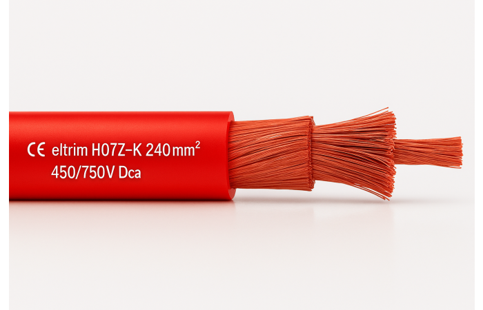 Przewód ocynowany H07Z-K (Sn) 4,0 450/750V czerwony BĘBEN | WNHZ501G005DE0O Eltrim