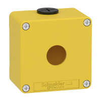 Kaseta sterownika, żółta, 1 otwór | XAPK1201 Schneider Electric