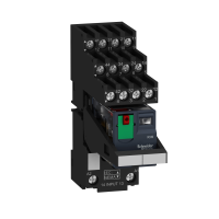 Przekaźnik wtykowy, miniaturowy, wstępnie zmontowany, 6 A, 4 przełączne, z diodą LED, sepa, Harmony | RXM4AB2P7PVS Schneider Electric