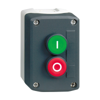 Stacja sterująca Harmony XALD ciemnoszara zielony/czerwony przycisk fi22 samopowrotny | XALD214 Schneider Electric