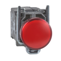 Wskaźnik świetlny czerwony żarówka BA9s 110-120V metalowy typowa soczewka Harmony XB4 | XB4BV34 Schneider Electric