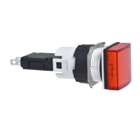 Lampka sygnalizacyjna czerwona LED 12-24V kwadratowy Harmony XB6 | XB6CV4BB Schneider Electric