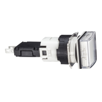 Lampka sygnalizacyjna biała LED 12-24V kwadratowy Harmony XB6 | XB6CV1BB Schneider Electric