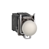 Lampka sygnalizacyjna Fi-22mm 400VAC LED, metal, biała | XB4BV5B1 Schneider Electric
