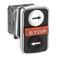 Przycisk potrójny - 2 STRZALKI + STOP | XB4BA711237 Schneider Electric