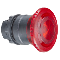 Główka przycisku grzybkowego odryglowana obrótem Fi-22 czerwona LED plastikowa Harmony XB5 | ZB5AW743 Schneider Electric