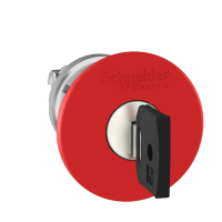 Przycisk bezpieczeństwa Harmony XB4 fi22 z kluczem czerwony fi40 okrągły metalowy | ZB4BS944K Schneider Electric
