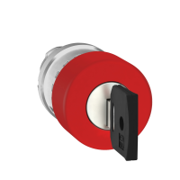 Główka przycisku awaryjnego z kluczem NR455 Fi-30mm czerwona metalowa, Harmony XB4 | ZB4BS934 Schneider Electric
