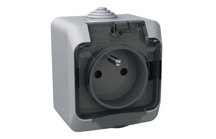 Gniazdo z klapkąszare/przydym Cedar Plus | WDE000642 Schneider Electric