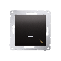 Łącznik schodowy z podświetleniem LED, 10AX, 250V, szybkozłącza, antracyt DW6L.01/48 Simon 54 | DW6L.01/48 Kontakt Simon